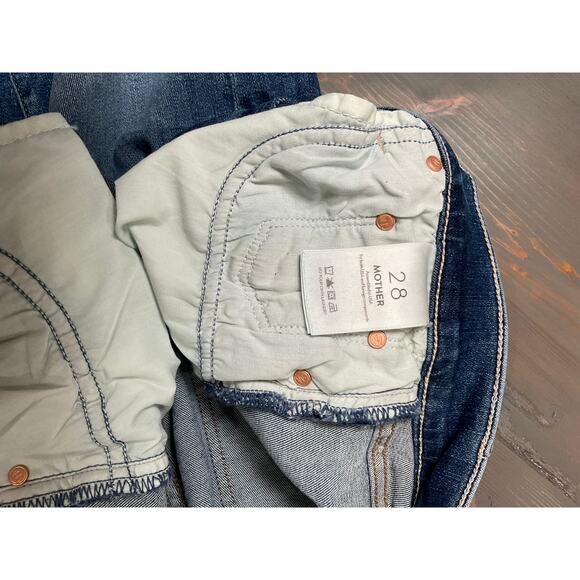 Mother Outsider Sneak Jeans - Dark & Stormy (NWT with Imperfection) - Picture 5 of 10